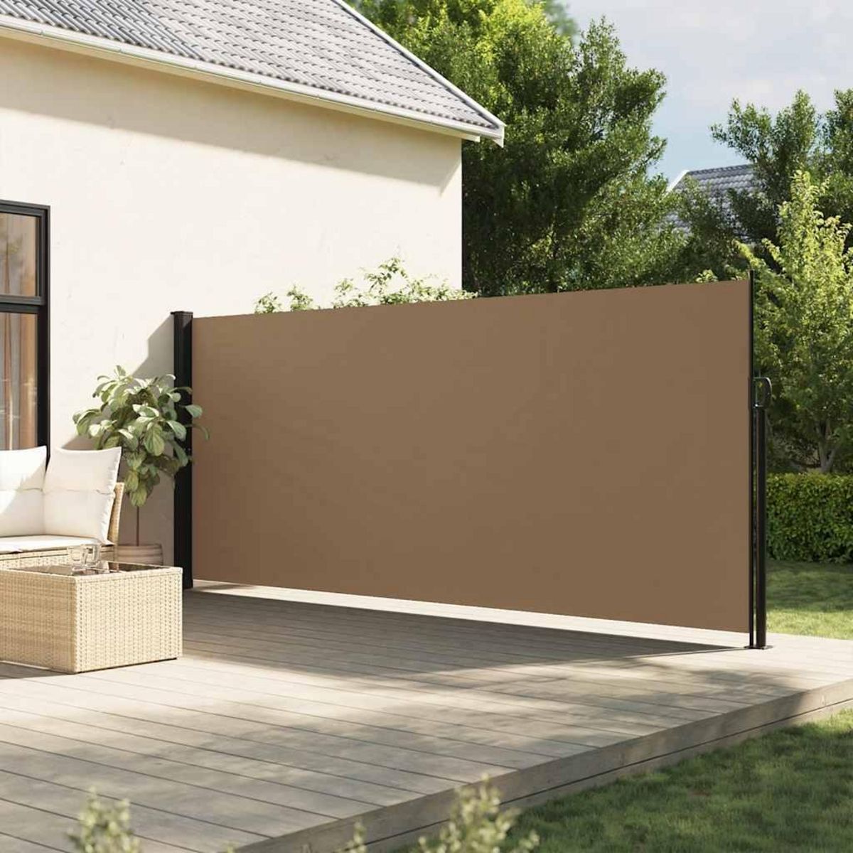 VIDAXL Auvent lateral retractable taupe 180x300 cm