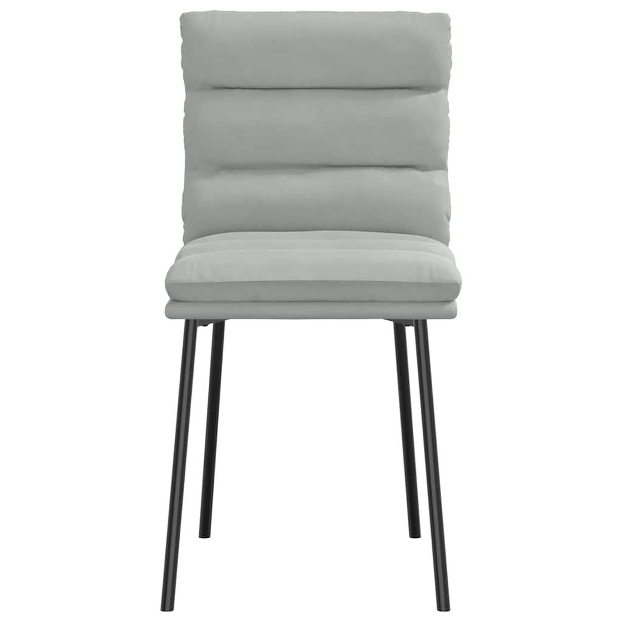 Voir la diapositive 4 : VIDAXL Chaises a manger lot de 6 gris clair velours