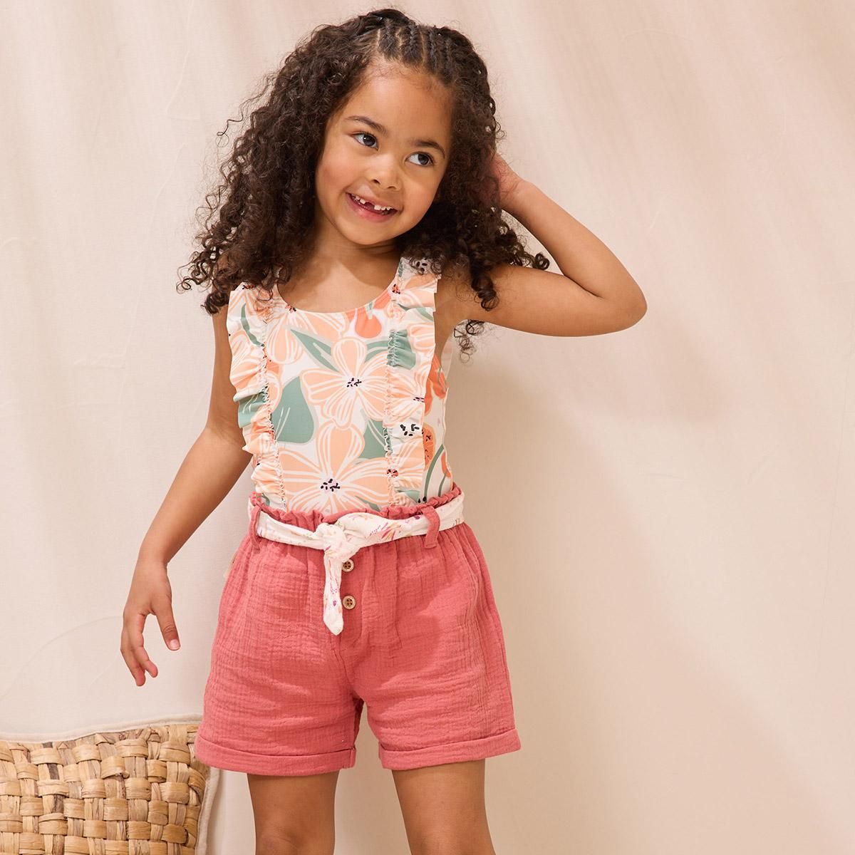 Petit Béguin Maillot de bain enfant 1 pièce Fleur