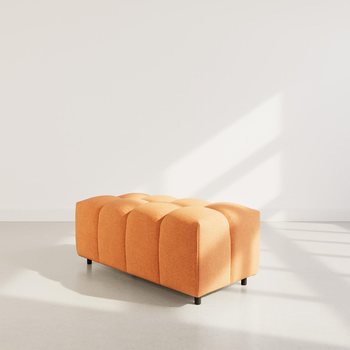 LISA DESIGN Adelaide - pouf en tissu texturé