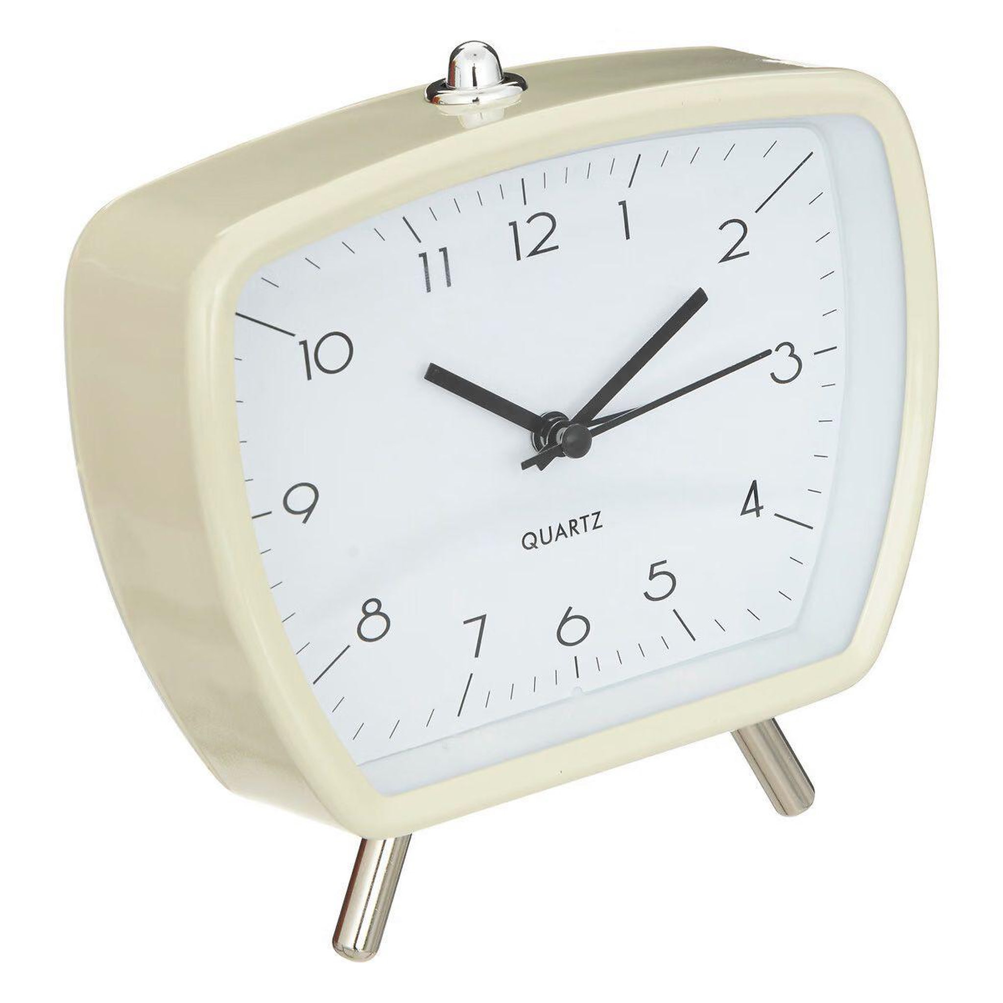 ATMOSPHERA Réveil rétro design  cathy  14cm ivoire