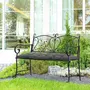 OUTSUNNY Coussin d'assise pour banc de jardin rembourrage épais 100 x 40 x 10 cm polyester gris