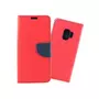 amahousse Housse Galaxy S9 folio rouge fermeture languette aimantée