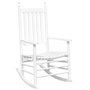 Voir la diapositive 3 : VIDAXL Chaise a bascule avec table pliable blanc bois massif peuplier