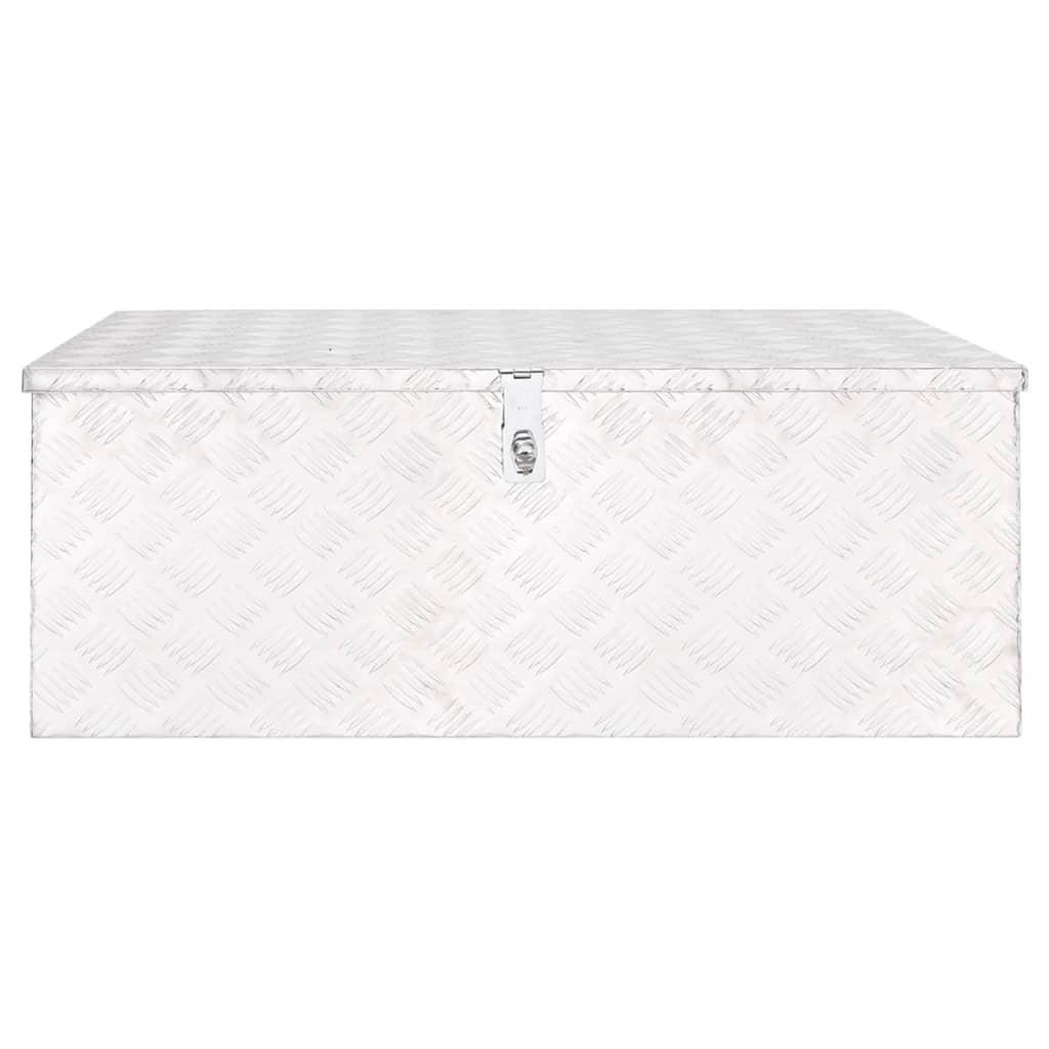Voir la diapositive 2 : VIDAXL Boîte de rangement Argente 100x55x37 cm Aluminium