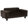 Voir la diapositive 1 : VIDAXL Canape pour chien Marron 81x43x31 cm Peluche et similicuir
