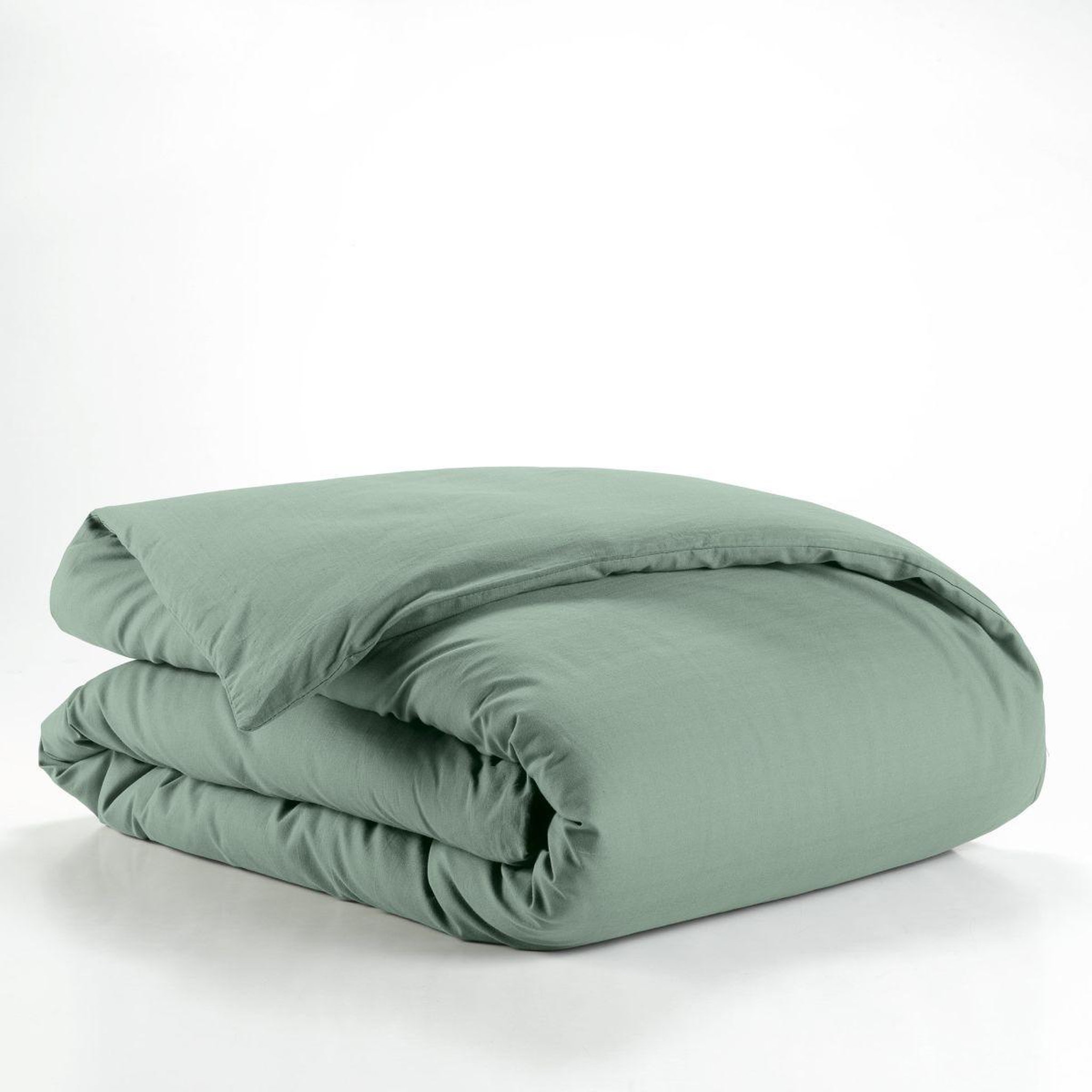 Voir la diapositive 2 : Douceur d'Intérieur Housse de couette  lina  140x200cm vert sauge