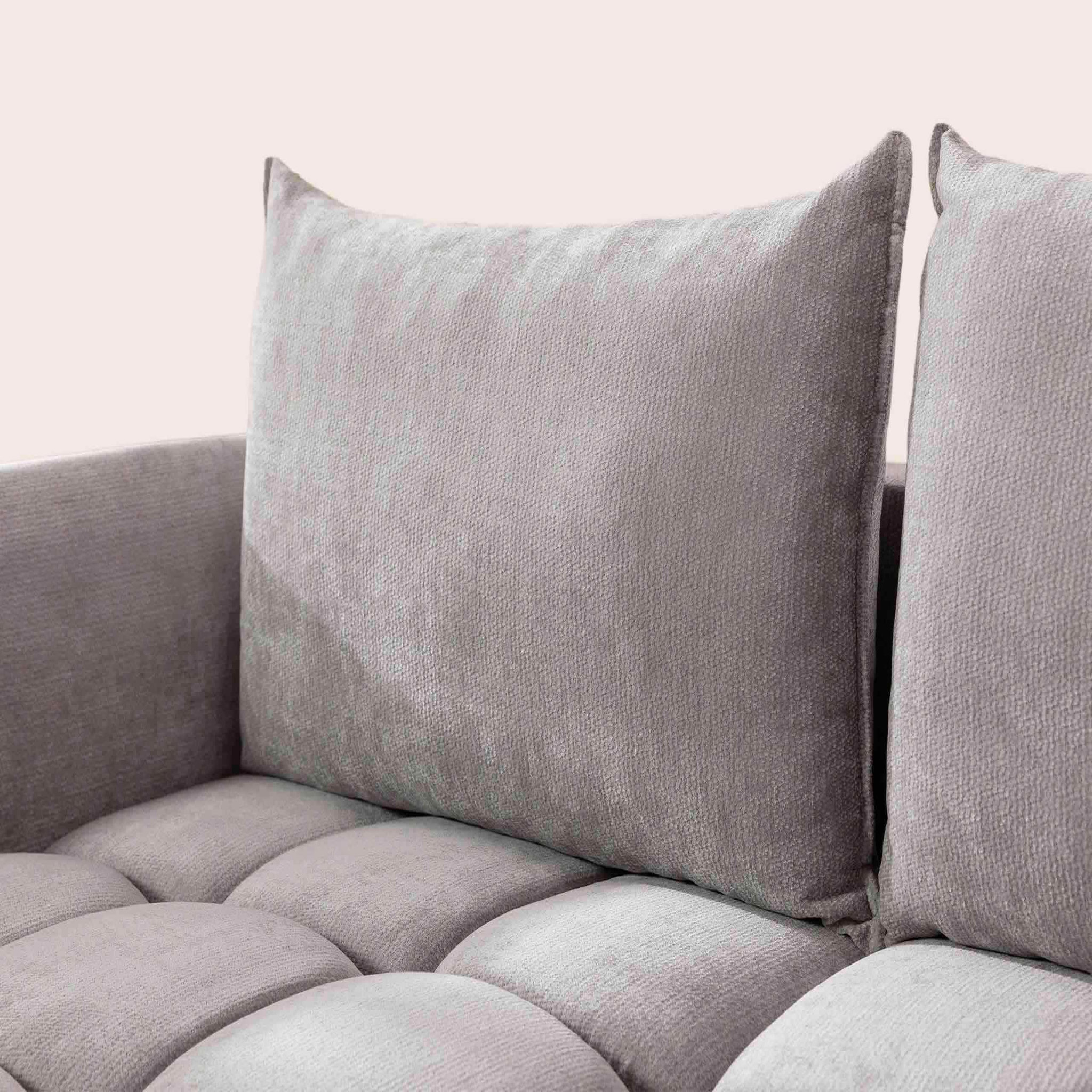 Voir la diapositive 6 : BEST MOBILIER Ambroise - canapé d'angle gauche 4 places convertible avec coffre en velours texturé