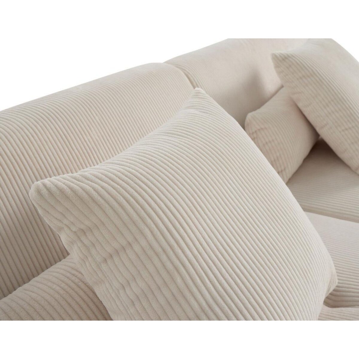 LISA DESIGN Onyx - canapé modulable d'angle droit - 5 places - en velours côtelé