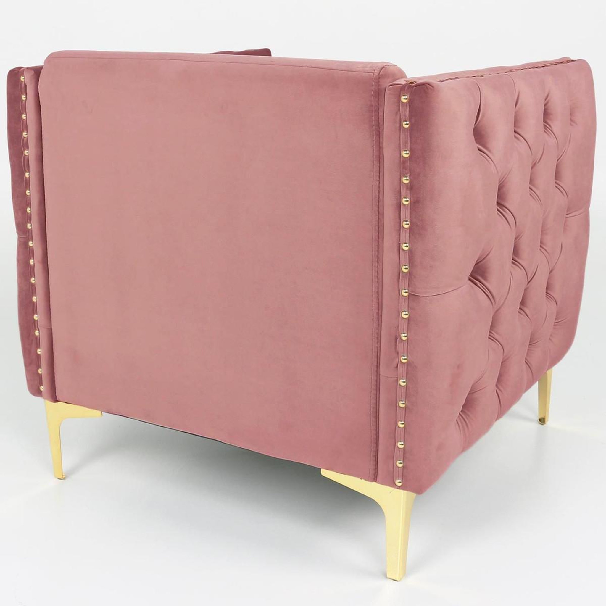 Voir la diapositive 4 : Paris Prix Fauteuil design en velours  suez  83cm rose