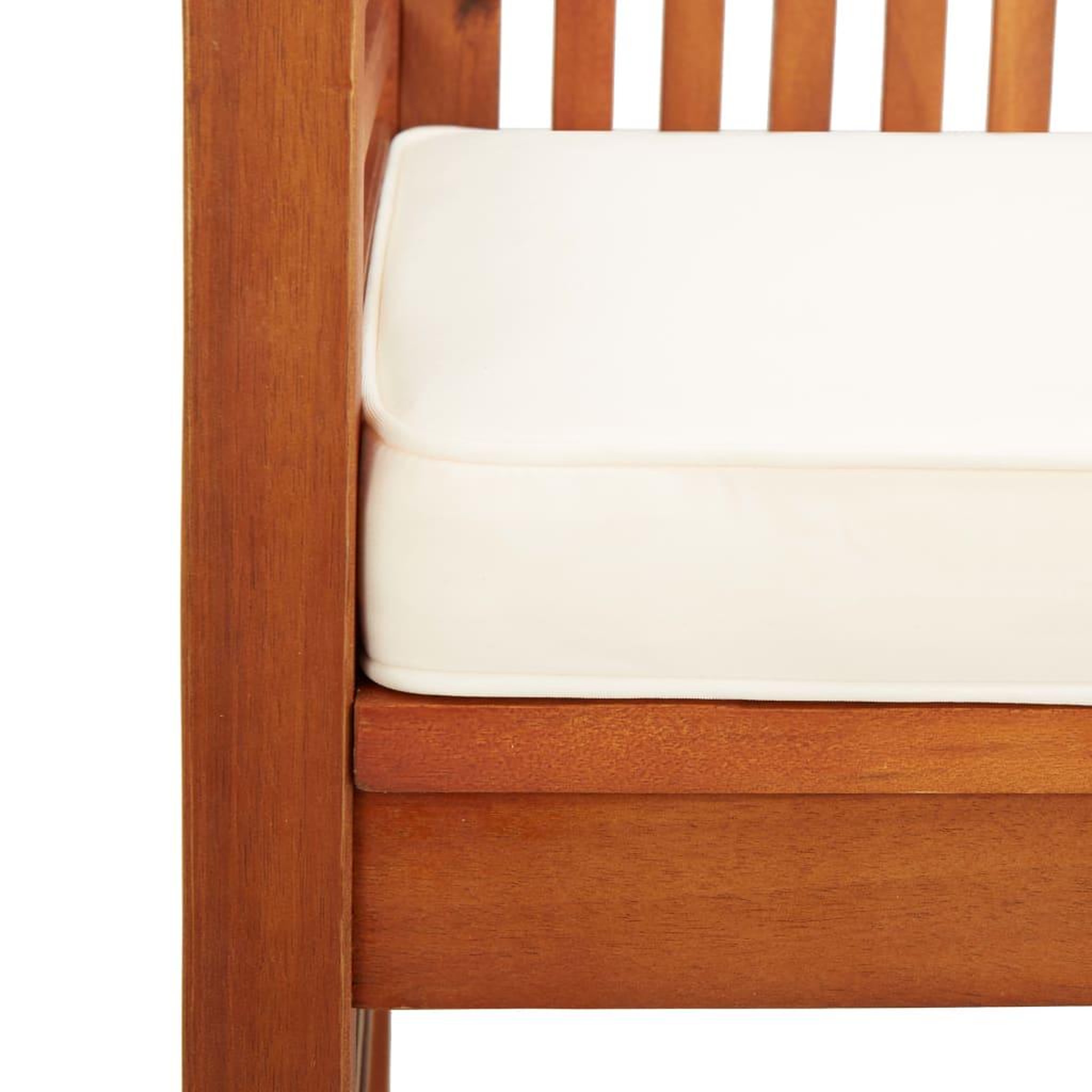 Voir la diapositive 5 : VIDAXL Banc de jardin 3 places avec coussin 150cm Bois d'acacia massif