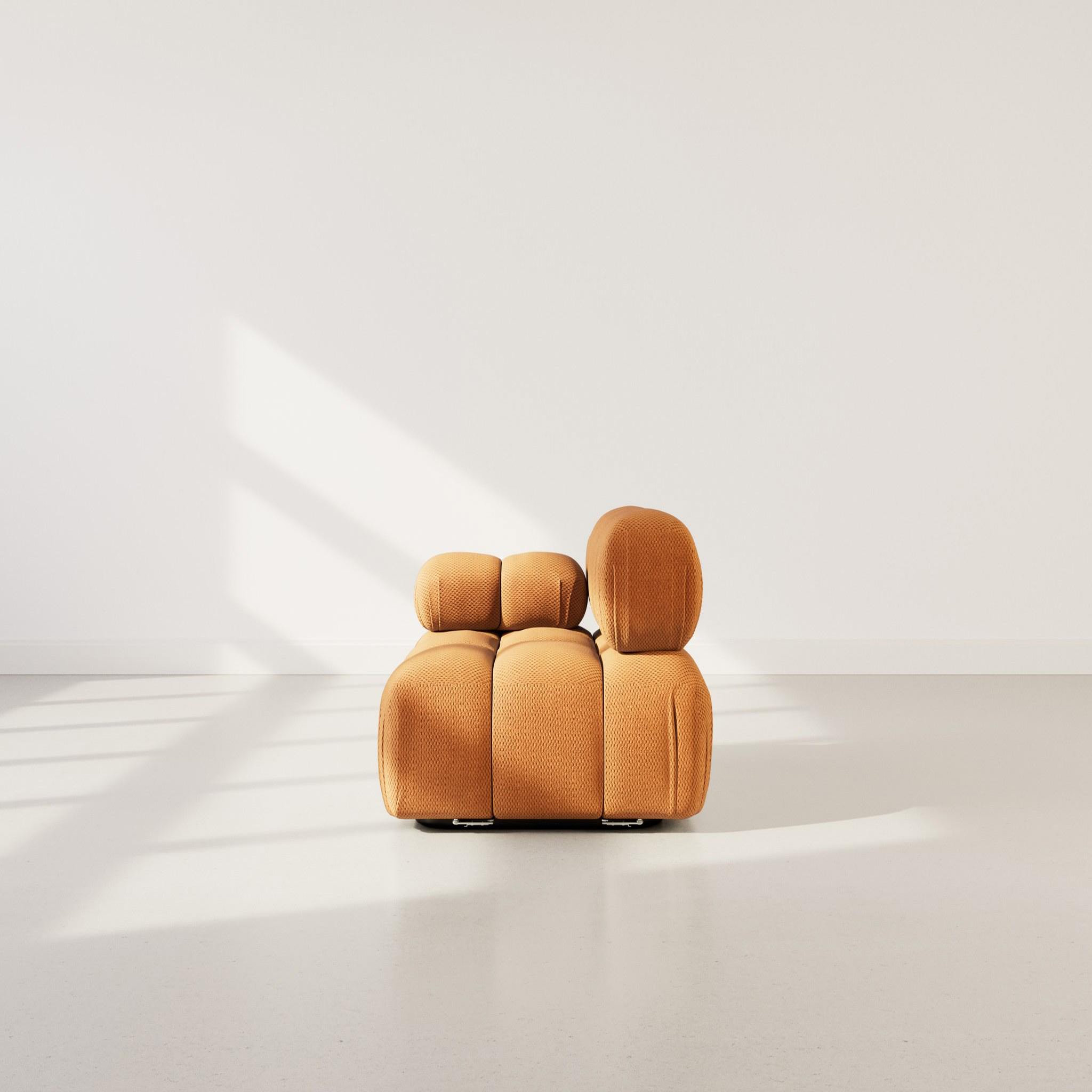 Voir la diapositive 6 : LISA DESIGN Ruby - module d'assise gauche en velours texturé