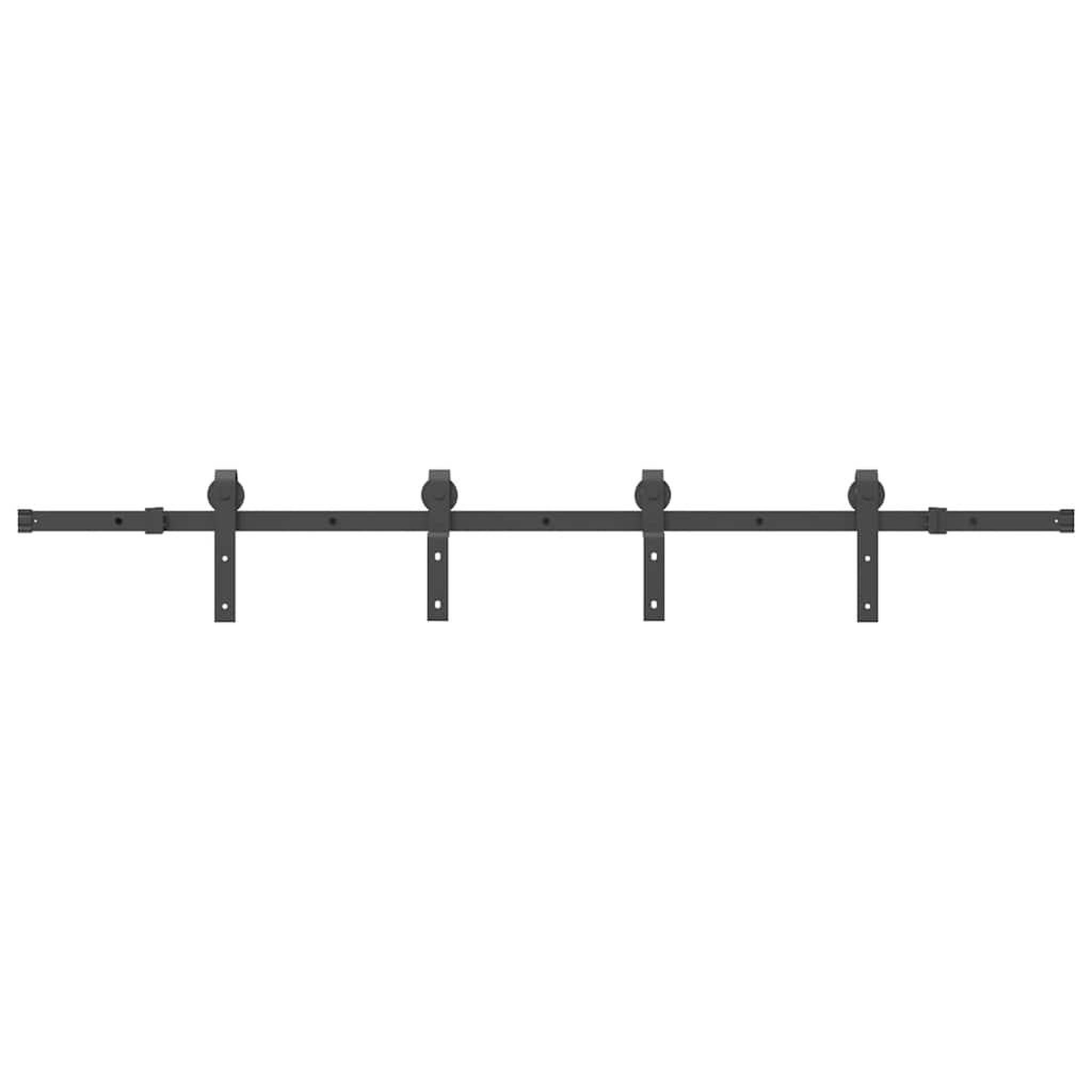 Voir la diapositive 2 : VIDAXL Kit de quincaillerie de porte coulissante 200 cm Acier Noir
