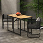 Voir la diapositive 2 : OUTSUNNY Ensemble salon de jardin 3 pièces table 2 fauteuils 4 coussins