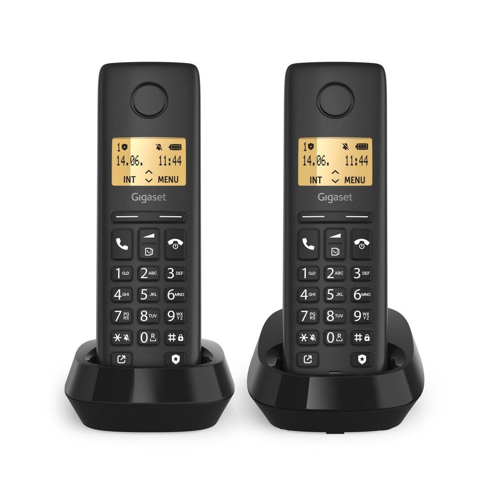 GIGASET Gigaset basic 100 duo téléphone analog/dect identification de l'appelant noir