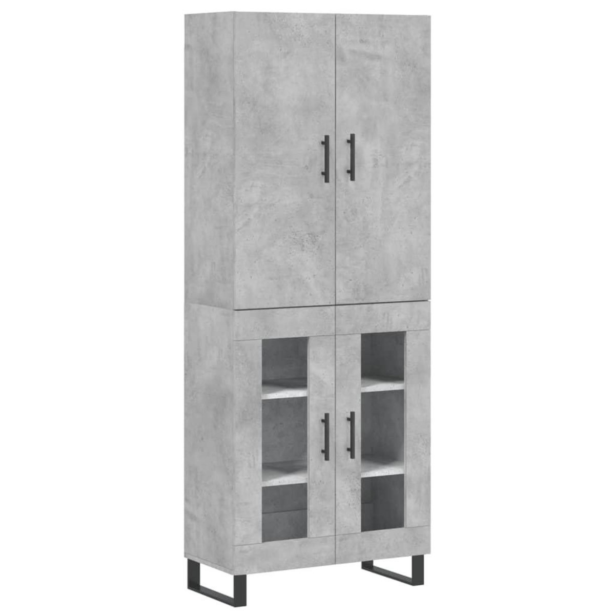 VIDAXL Buffet haut Gris beton 69,5x34x180 cm Bois d'ingenierie