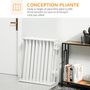 Voir la diapositive 6 : PAWHUT Barrière de sécurité - parc enclos chien modulable pliable - porte verrouillable - 8 panneaux acier et PP - dim. 482,5L max. x 76H cm blanc