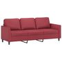 Voir la diapositive 5 : VIDAXL Ensemble de canapes 3 pcs et coussins Rouge bordeaux Similicuir