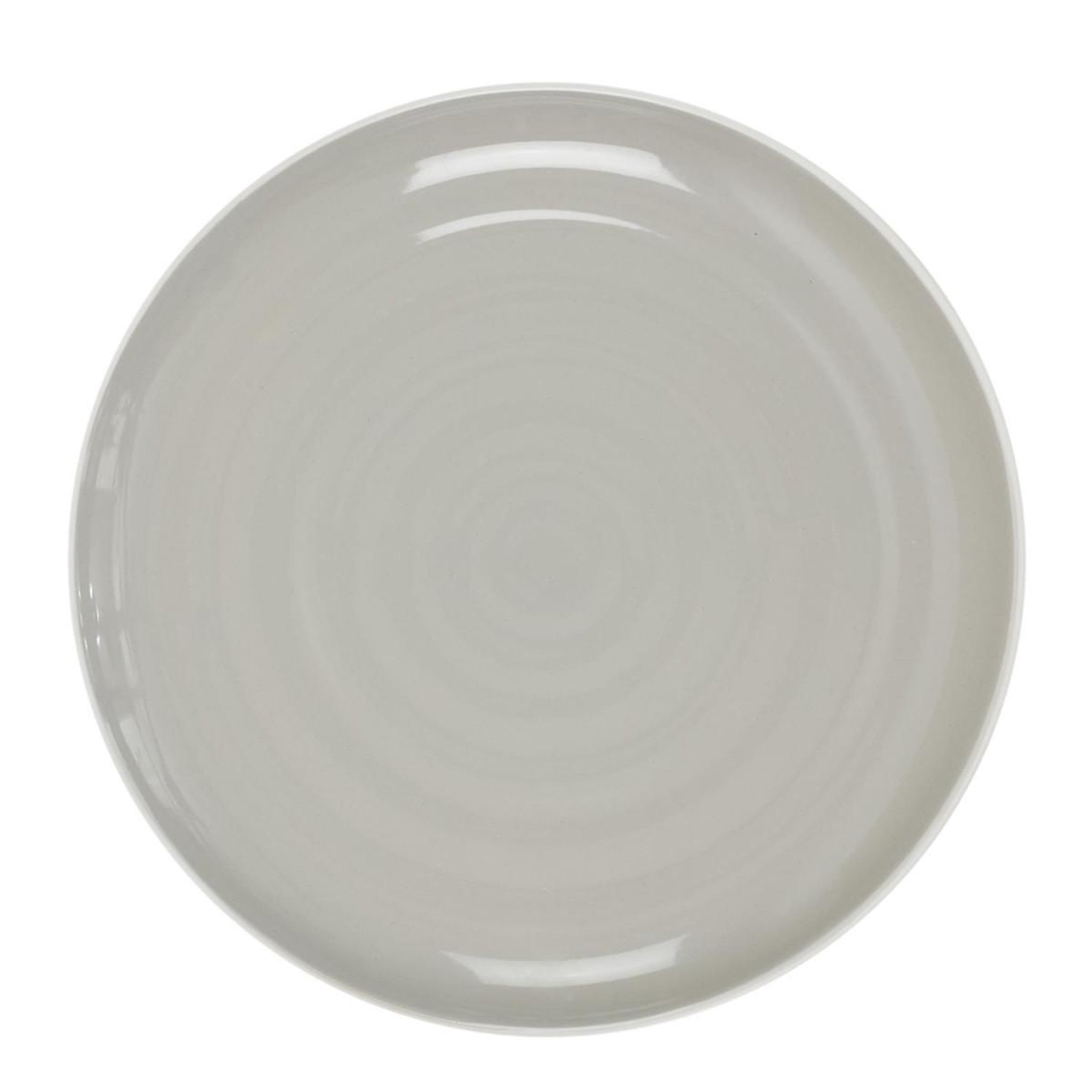 The Home Deco Factory Lot de 6 assiettes plates  bicolore mania  27cm gris
