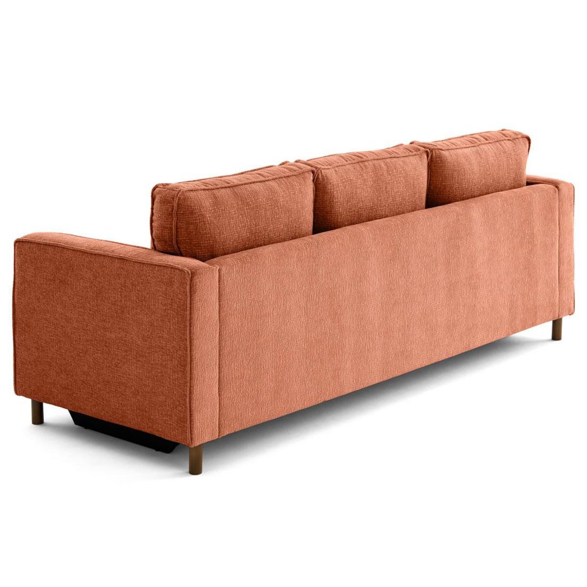 LISA DESIGN Jake - canapé droit 3 places convertible en tissu velours relief