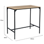 Voir la diapositive 5 : ID MARKET Ensemble table haute de bar DETROIT 100 cm et 4 tabourets bois et métal noir design industriel