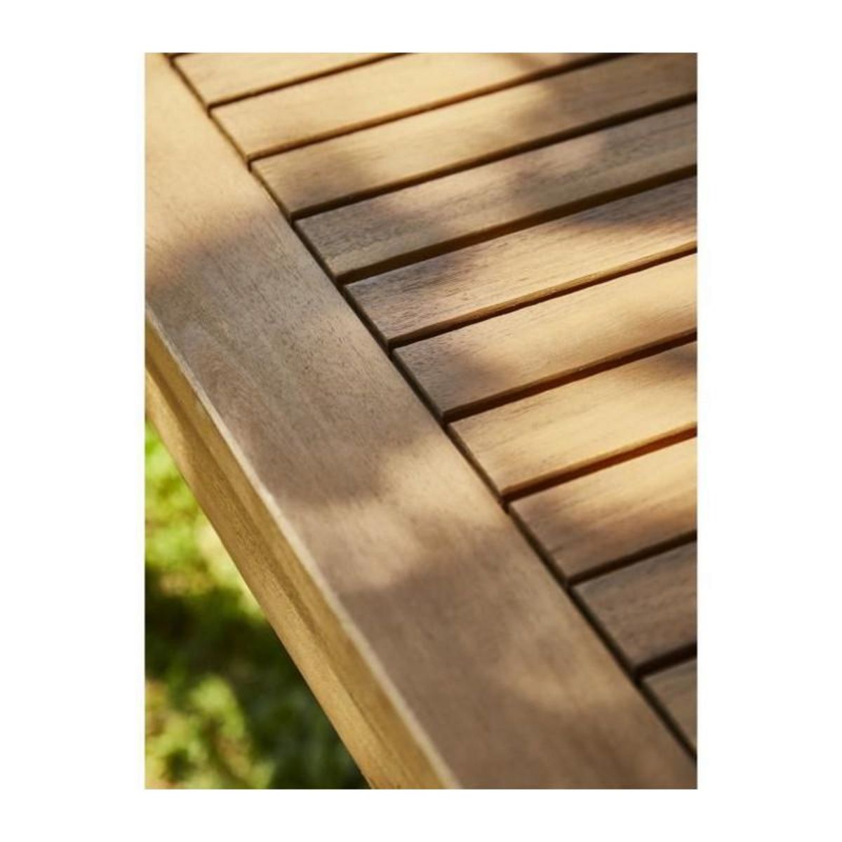 BOCARNEA Salon de jardin en bois dAcacia FSC avec coussins + housse de protection - 7 personnes - Levata - Gris