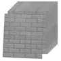 VIDAXL Papier peint 3D autoadhesif Briques 10 pcs Anthracite