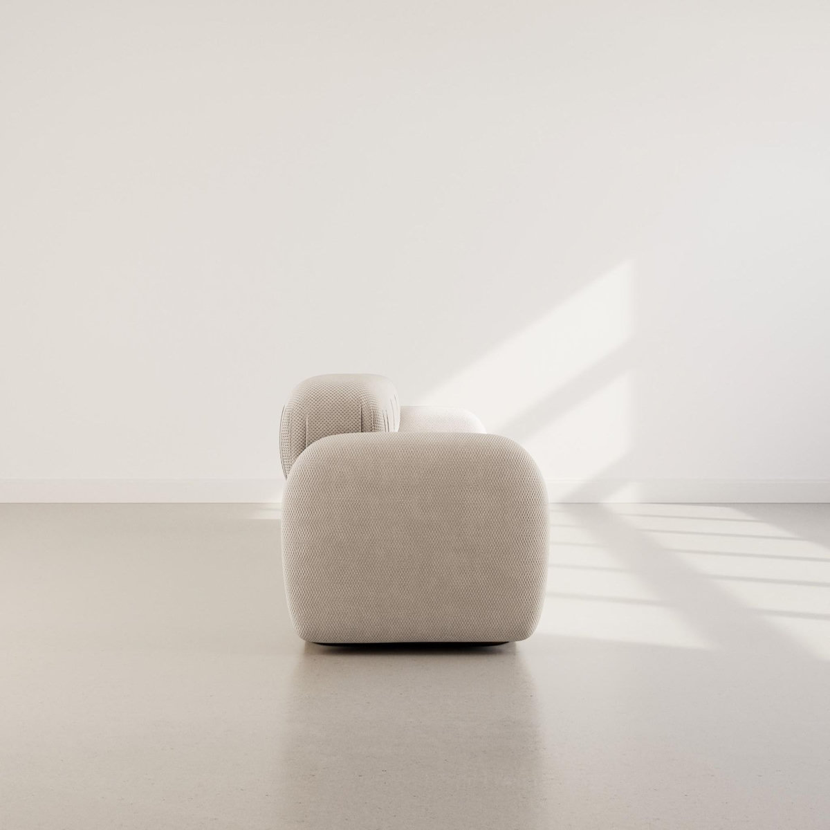 LISA DESIGN Penelope - canapé droit modulable 3 places en velours texturé