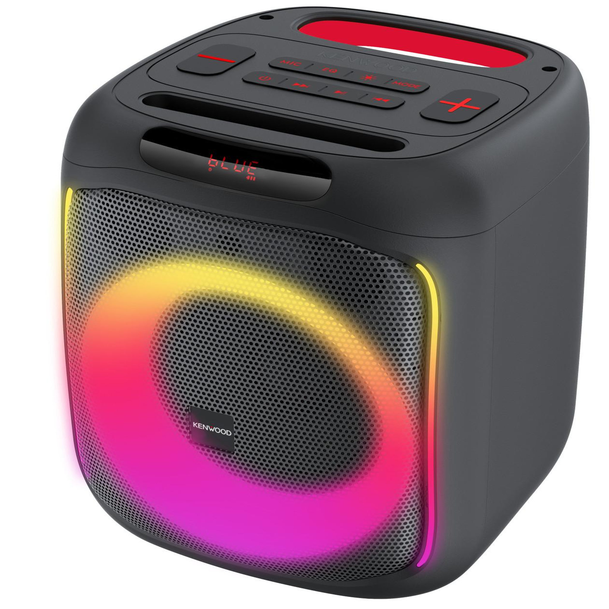 Voir la diapositive 2 : KENWOOD Enceinte portable Bluetooth Kenwood AS-P200BT Party Speaker Strobo LED