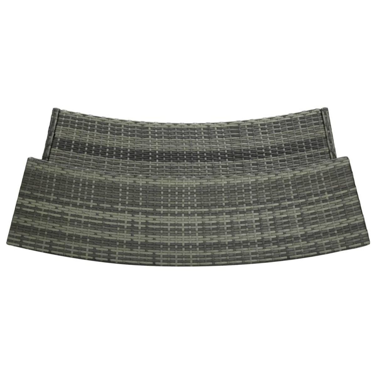 VIDAXL Table de bar de jardin Gris 120x55x110 cm Resine tressee