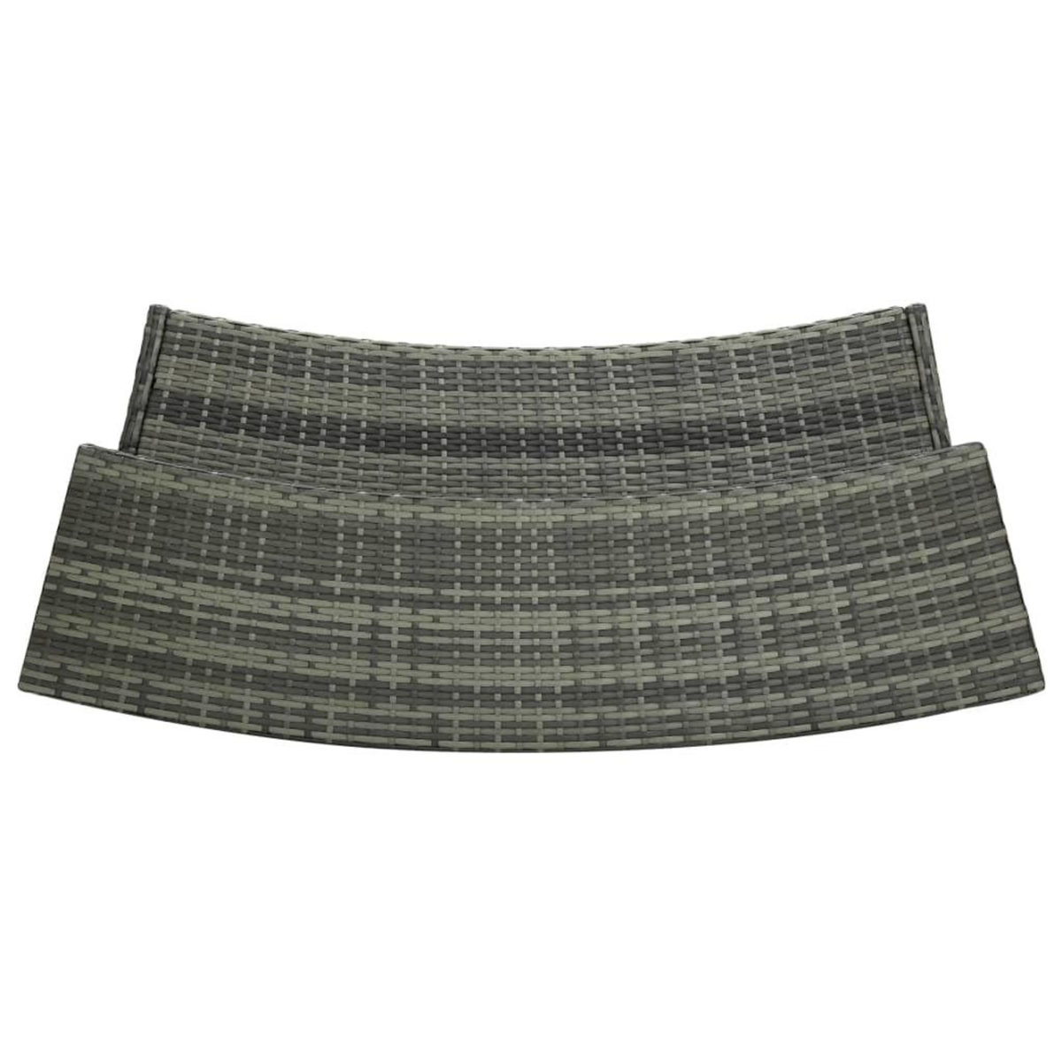 VIDAXL Table de bar de jardin Gris 120x55x110 cm Resine tressee