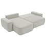 Voir la diapositive 2 : BEST MOBILIER Enma - canapé d'angle réversible 4 places convertible avec coffre en tissu texturé