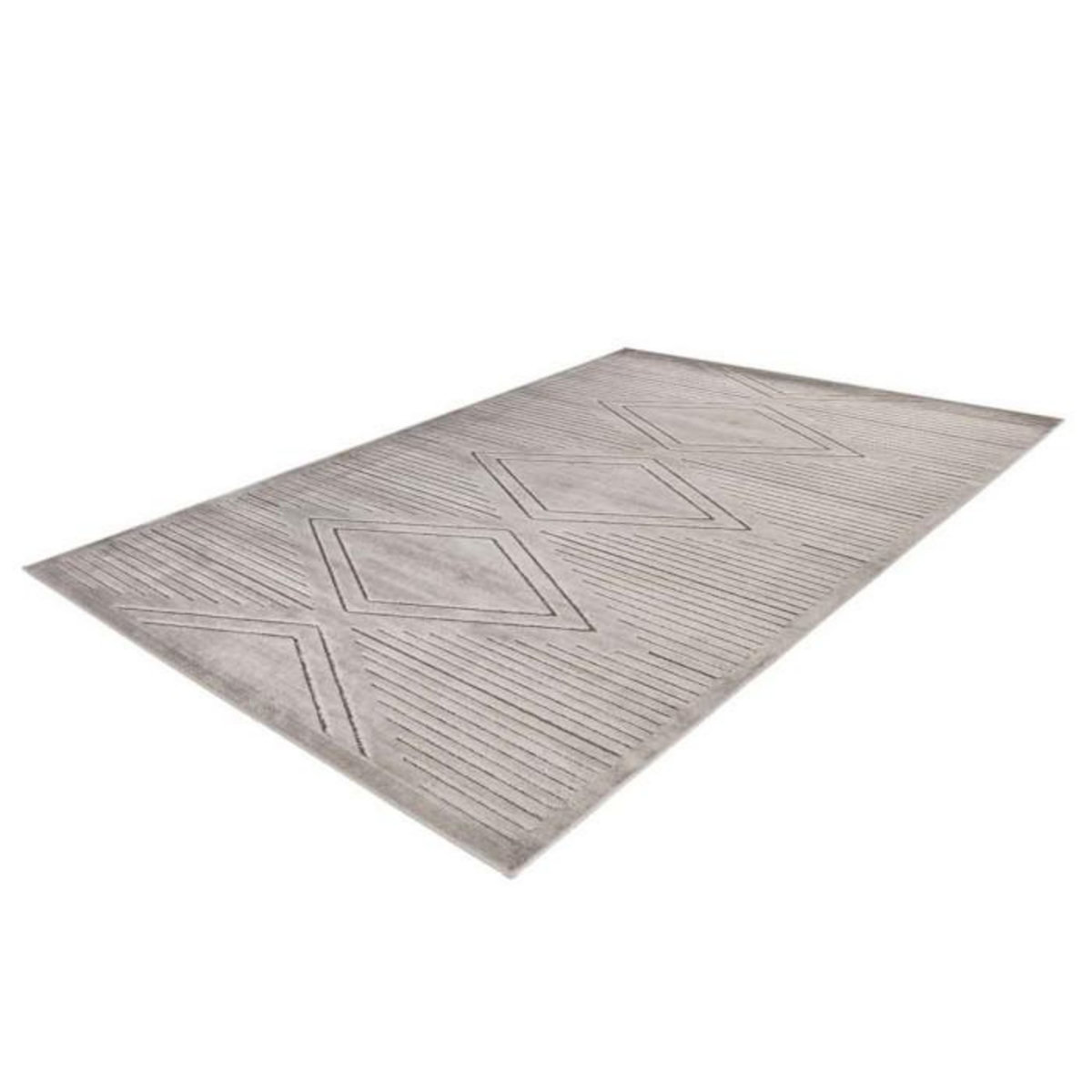 Paris Prix Tapis Tissé Déco à Poils Courts  Madita  Gris