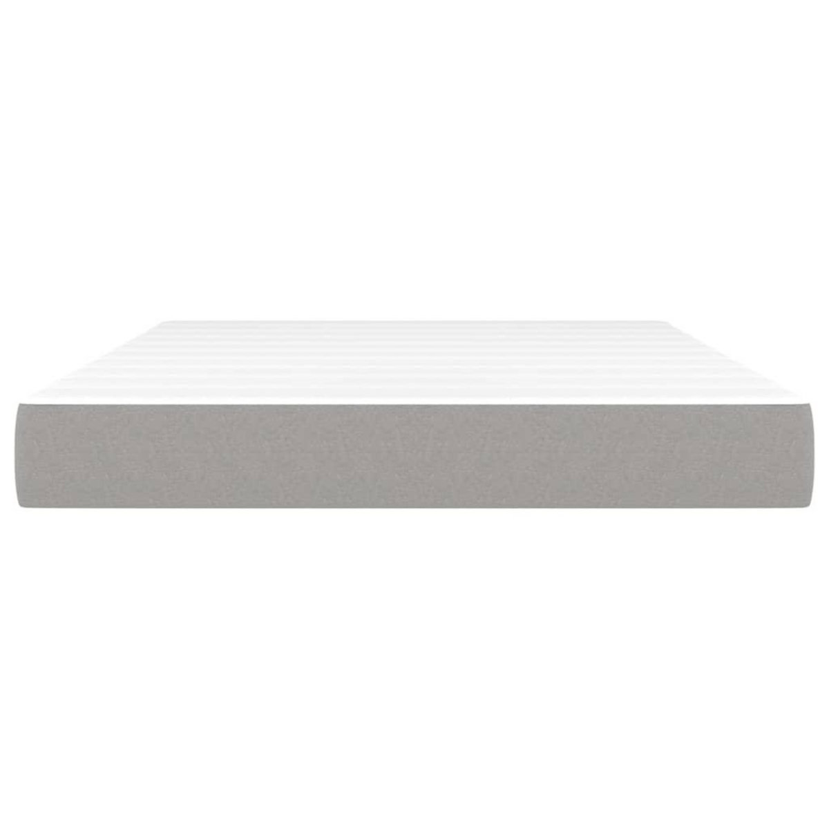 VIDAXL Matelas de lit a ressorts ensaches Gris clair 140x200x20 cm