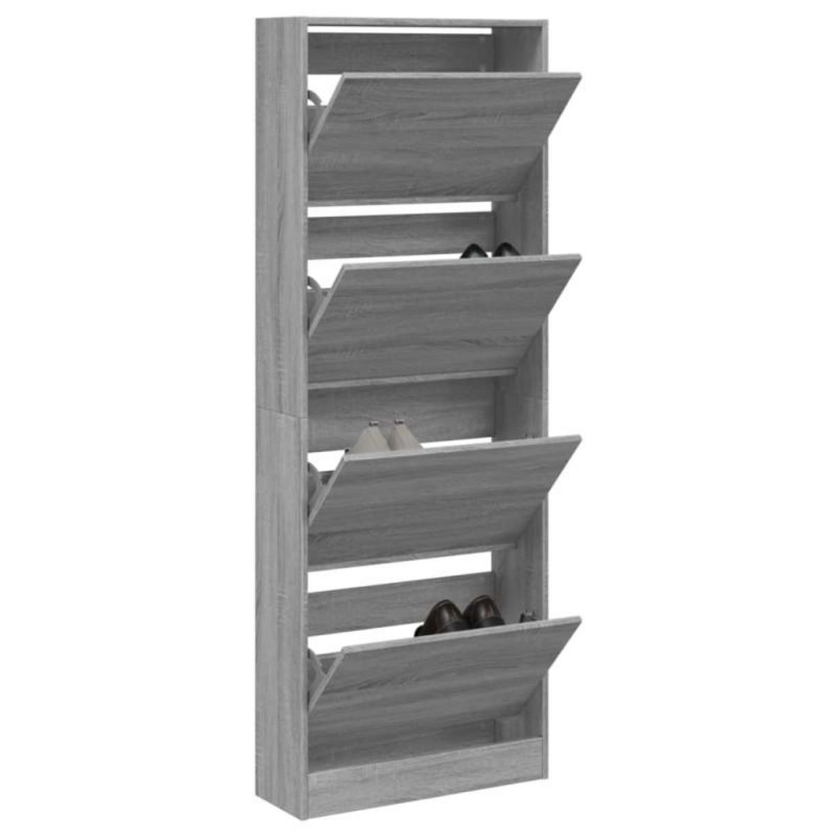 VIDAXL Armoire à chaussures sonoma gris 60x21x163,5 cm bois ingénierie