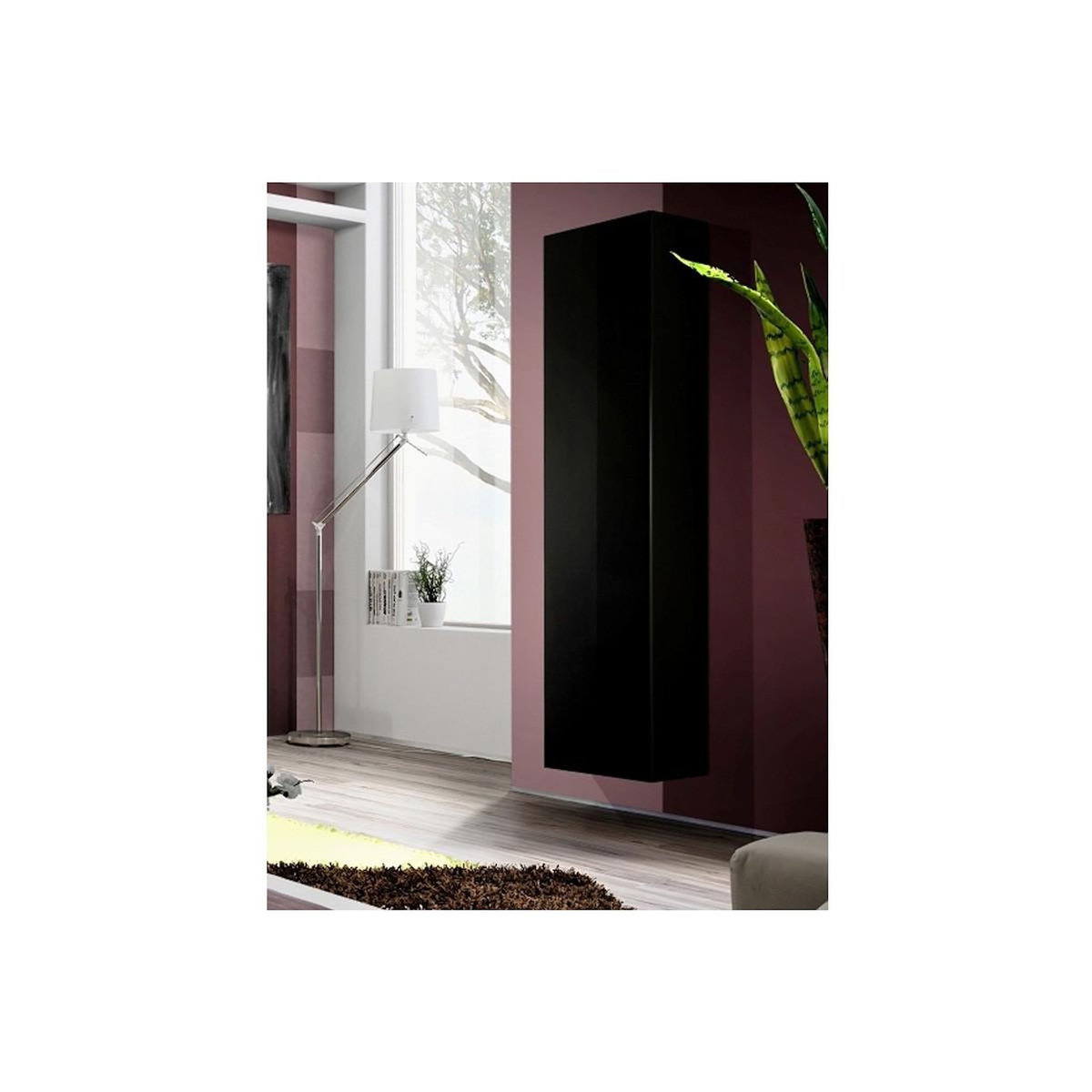 Paris Prix Vitrine Murale Design  Fly A1  170cm Noir