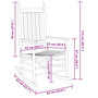 Voir la diapositive 6 : VIDAXL Chaise a bascule avec table pliable blanc bois massif peuplier