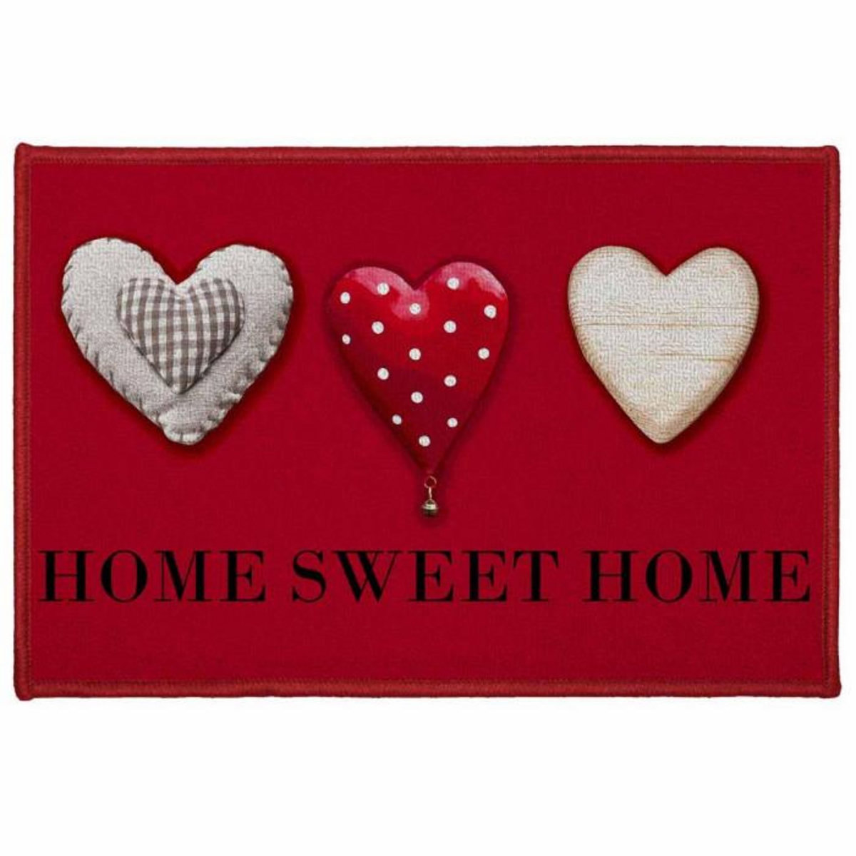 Paris Prix Tapis Déco Imprimé  Home Passion  40x60cm Rouge