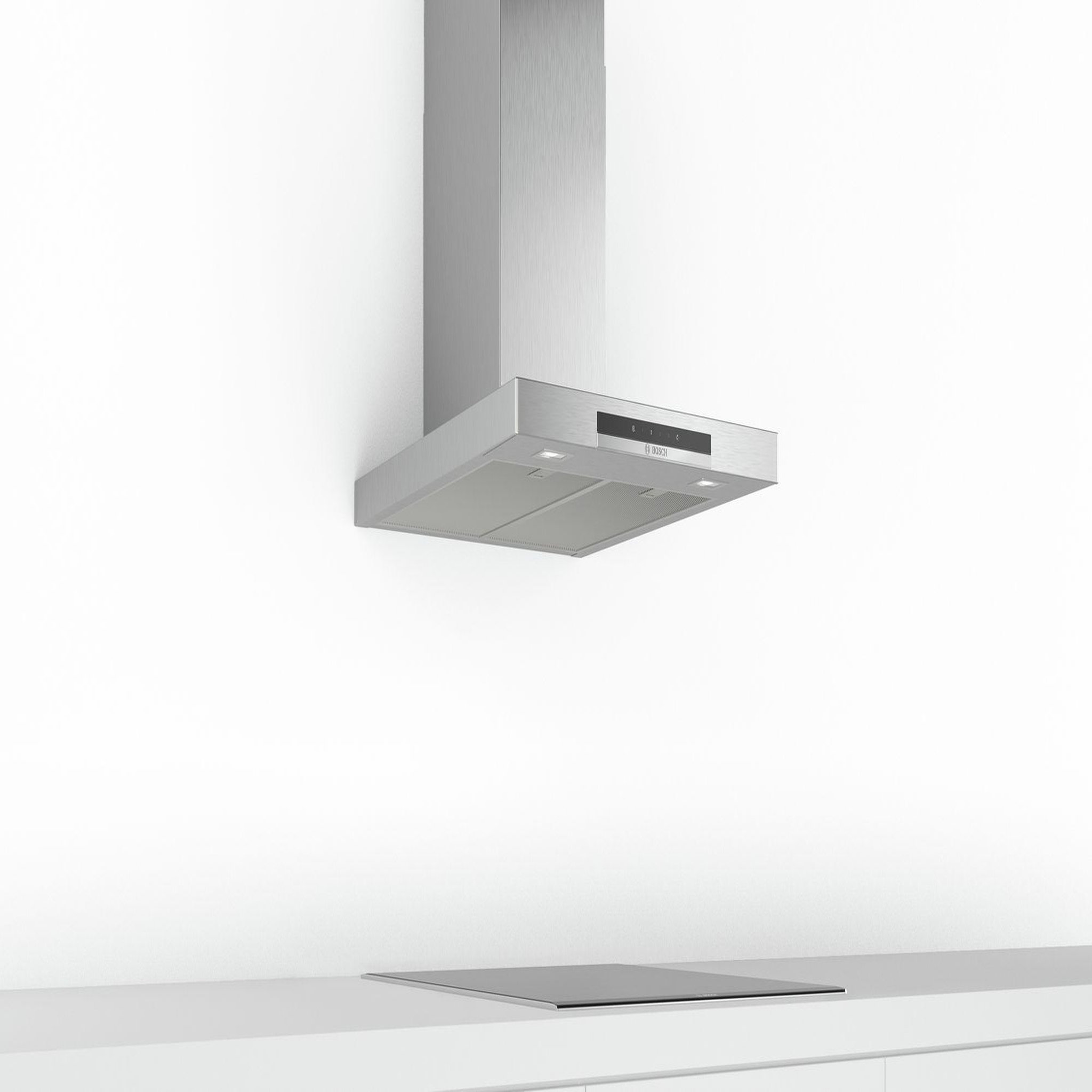Voir la diapositive 5 : BOSCH Hotte décorative murale 60cm 60db 580m3/h inox - dwb66im50