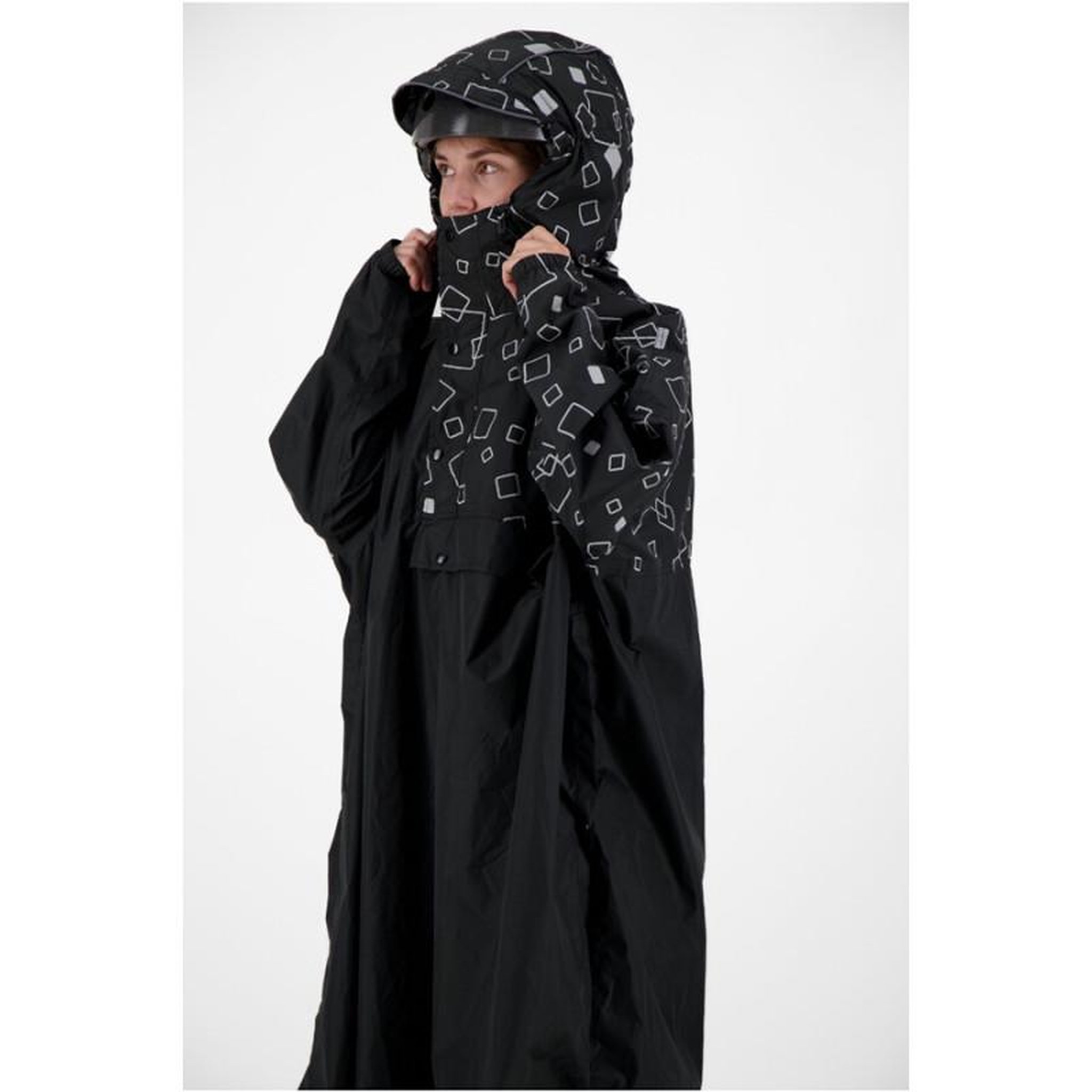 Voir la diapositive 4 : URBAN CIRCUS Veste imperméable et anti pluie Urban Circus Cape de pluie Essentiel Noir