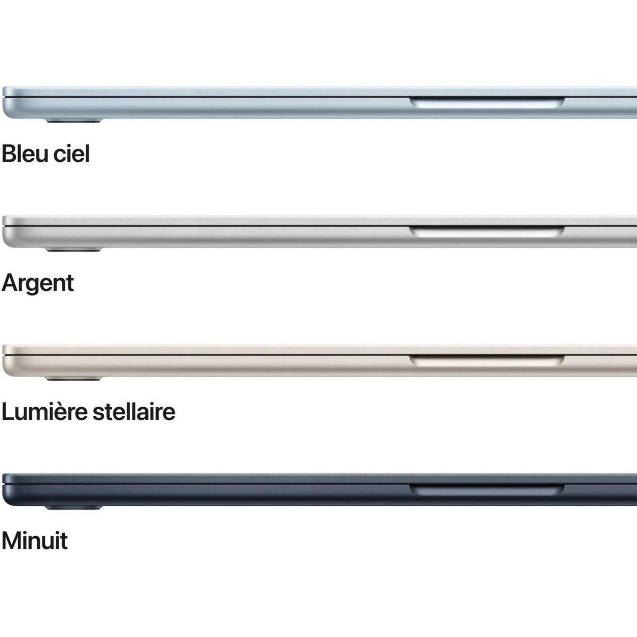 Voir la diapositive 3 : APPLE Ordinateur apple air 13  puce m5 cpu 10 / gpu 10 coeurs mémoire ram 24go stockage 1to ssd minuit