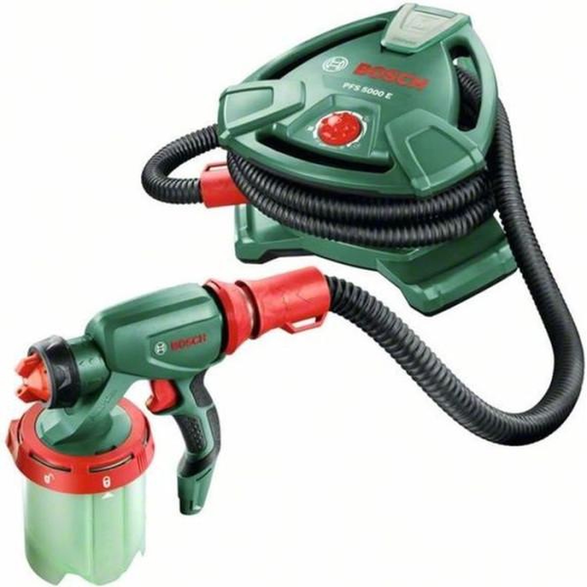 Voir la diapositive 1 : BOSCH BOSCH Pistolet a peinture PFS 5000 E - 1200 W - Débit : 500 ml/min + Malaxeur