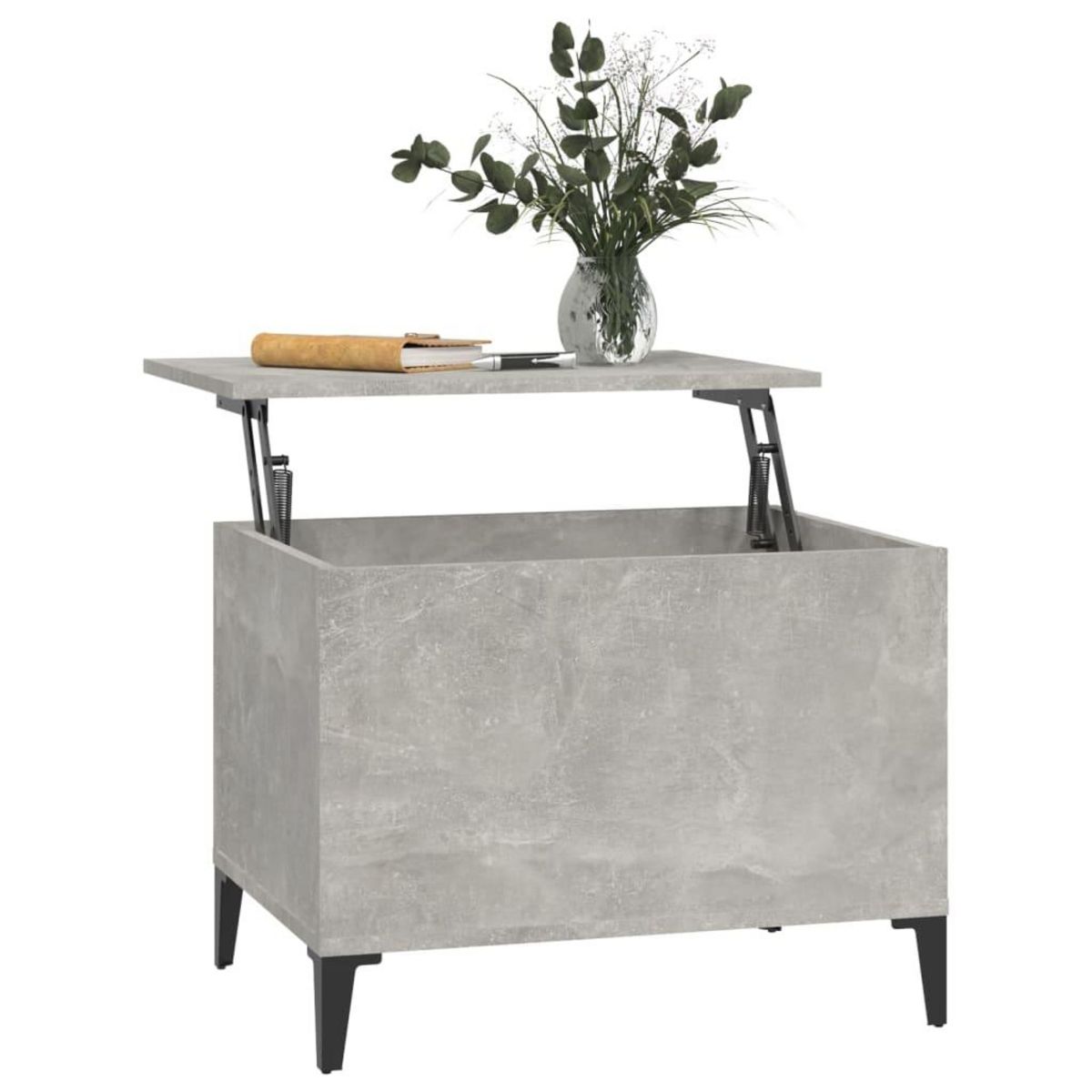 VIDAXL Table basse Gris beton 60x44,5x45 cm Bois d'ingenierie