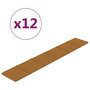 Voir la diapositive 2 : VIDAXL Panneaux muraux 12 pcs Marron 90x15 cm Velours 1,62 m^2