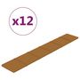 Voir la diapositive 2 : VIDAXL Panneaux muraux 12 pcs Marron 90x15 cm Velours 1,62 m^2