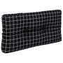 Voir la diapositive 4 : VIDAXL Coussins de palette lot de 2 motif a carreaux noir tissu