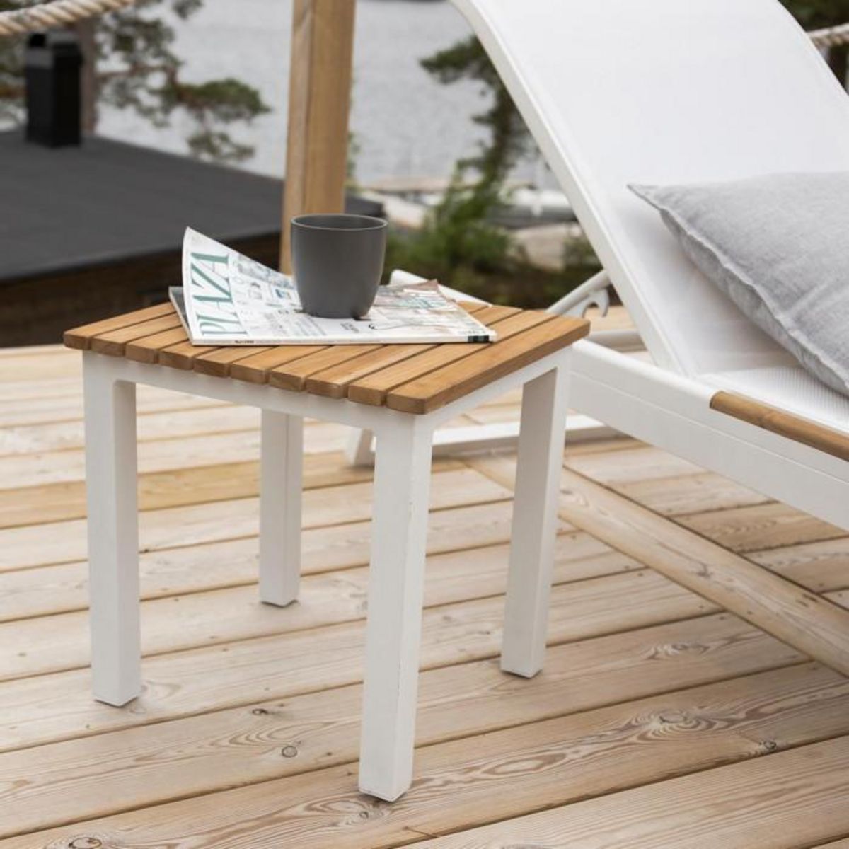 Paris Prix Table d'Appoint de Jardin en Teck  Mexico  40cm Naturel