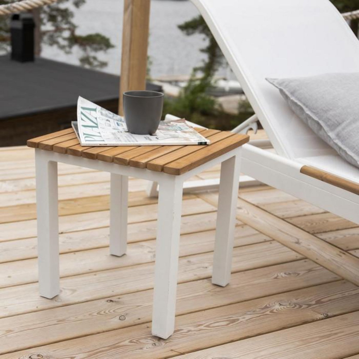 Paris Prix Table d'Appoint de Jardin en Teck  Mexico  40cm Naturel