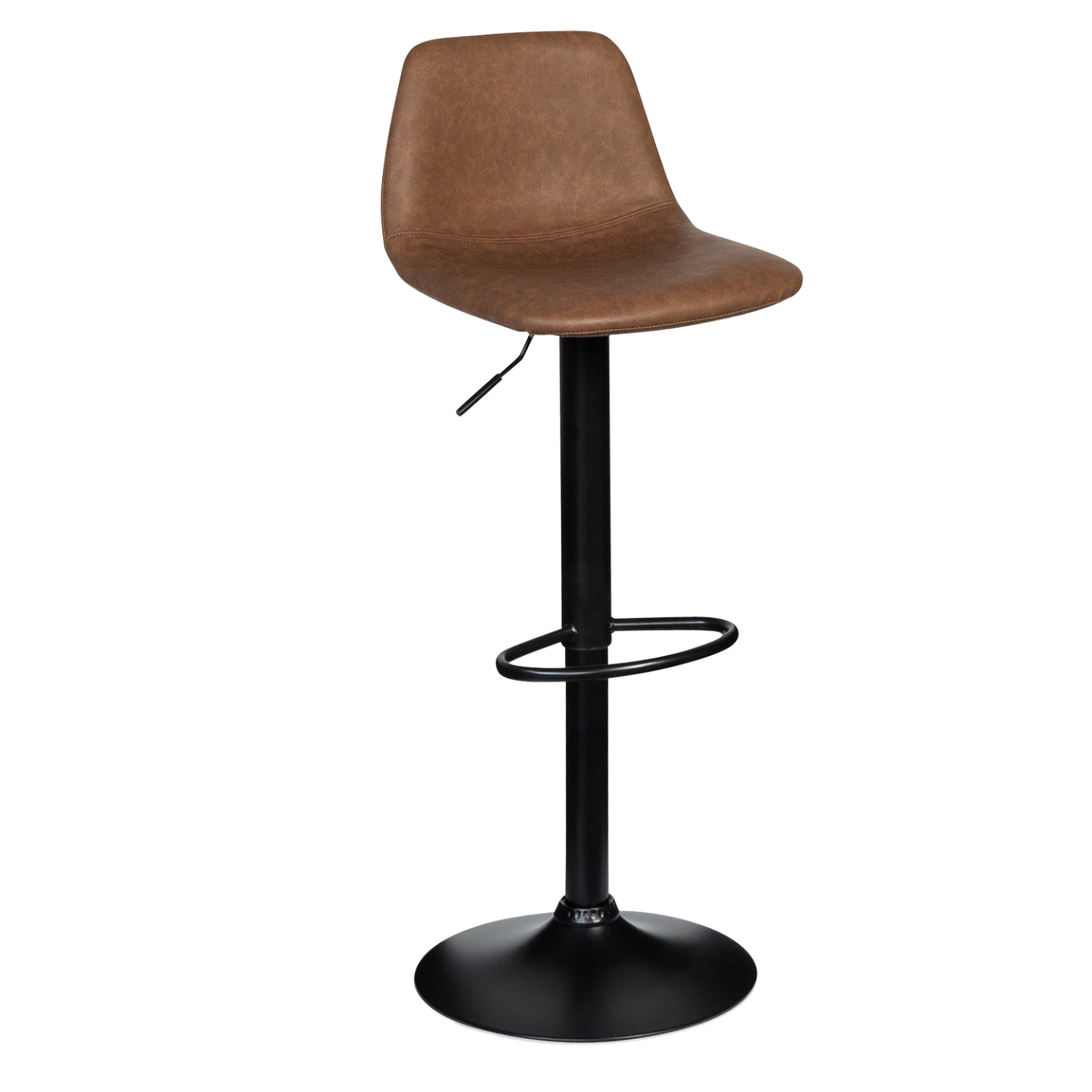 Voir la diapositive 3 : ID MARKET Lot de 2 tabourets de bar texas marron vintage