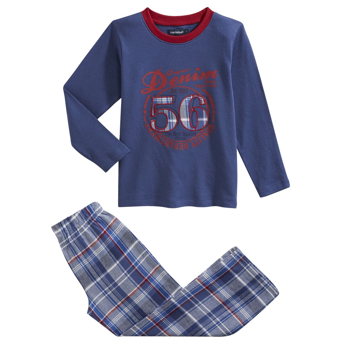 IN EXTENSO Pyjama flanelle pantalon à carreaux garçon